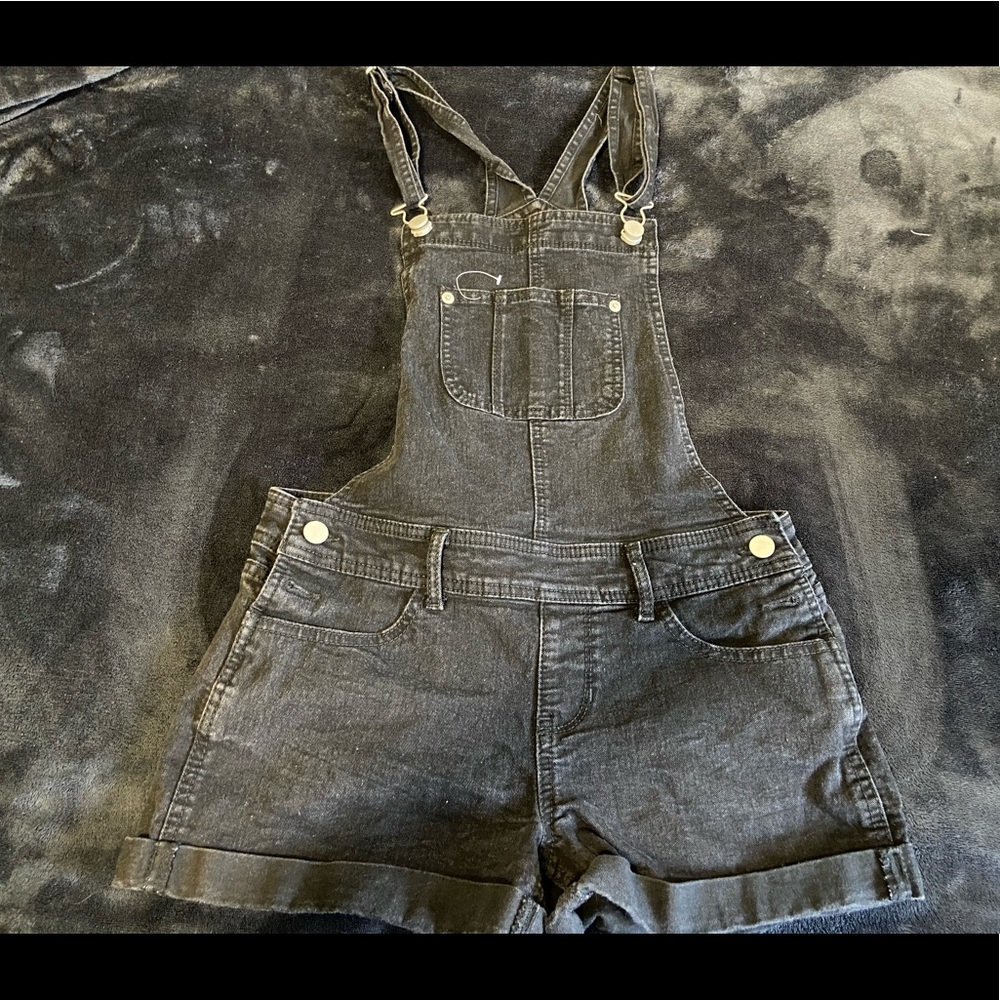 City Girl Black Overalls